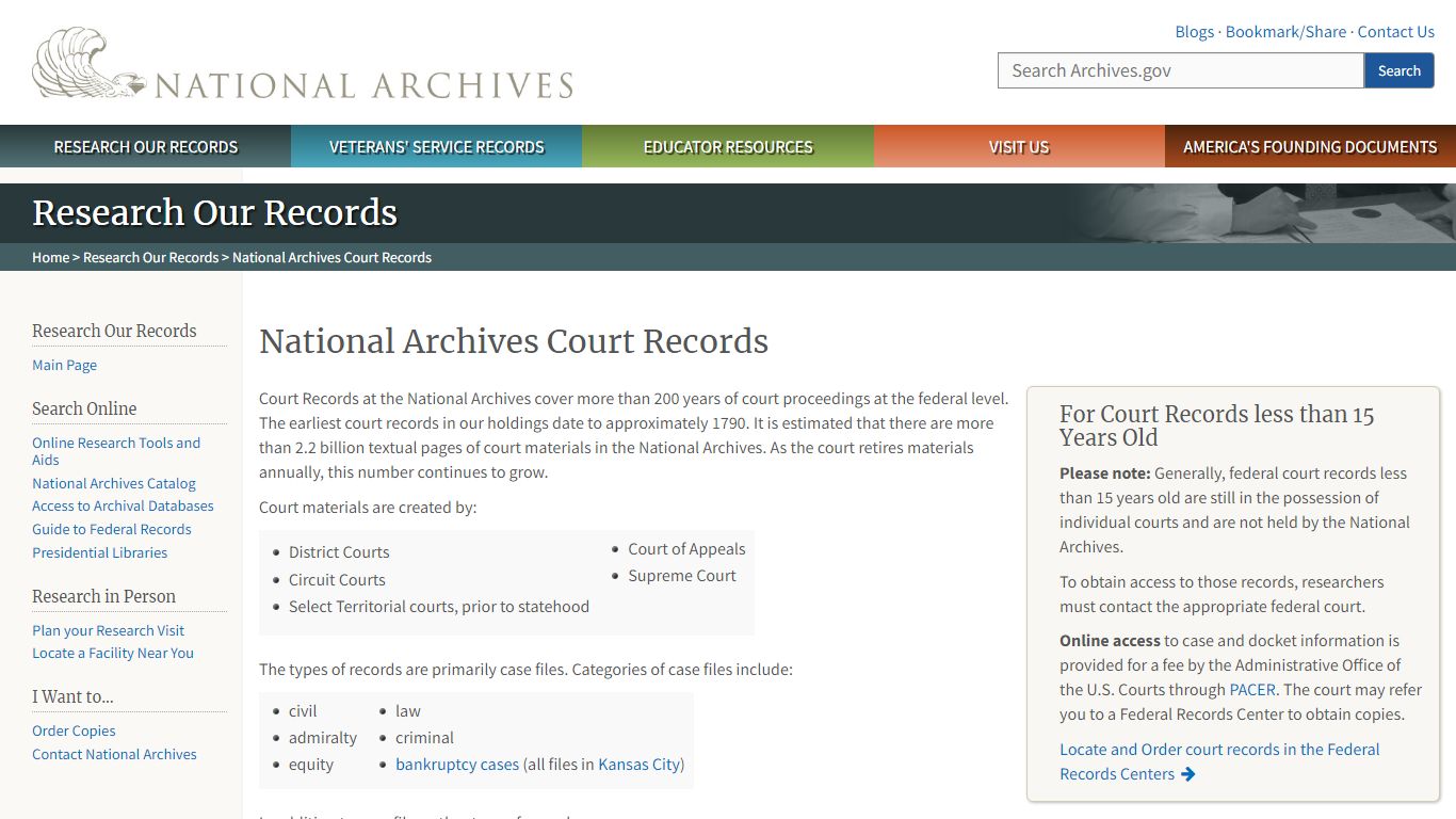 National Archives Court Records | National Archives